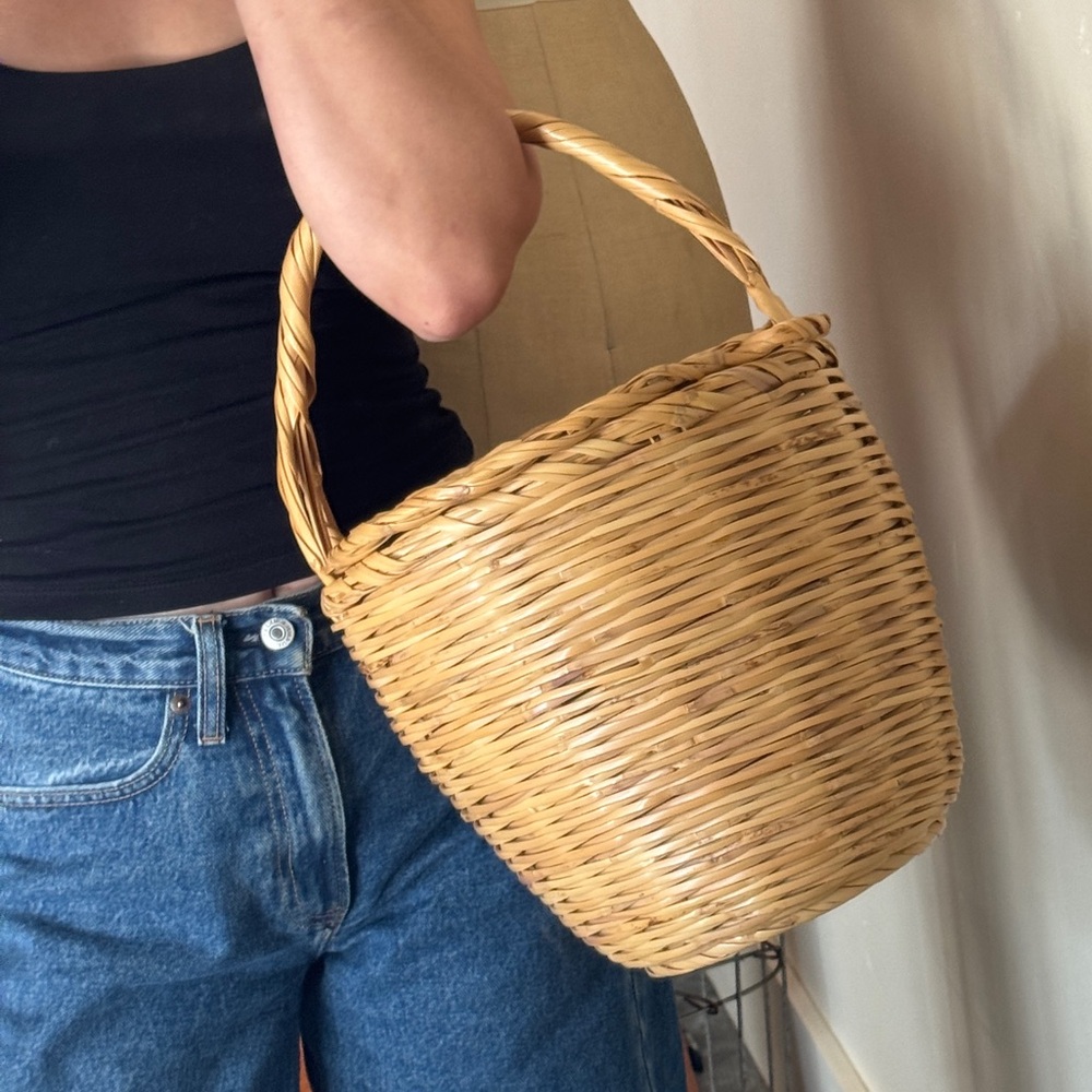 Jane Burkin Basket Purse Woven Basket Bag - Picture 4 of 7